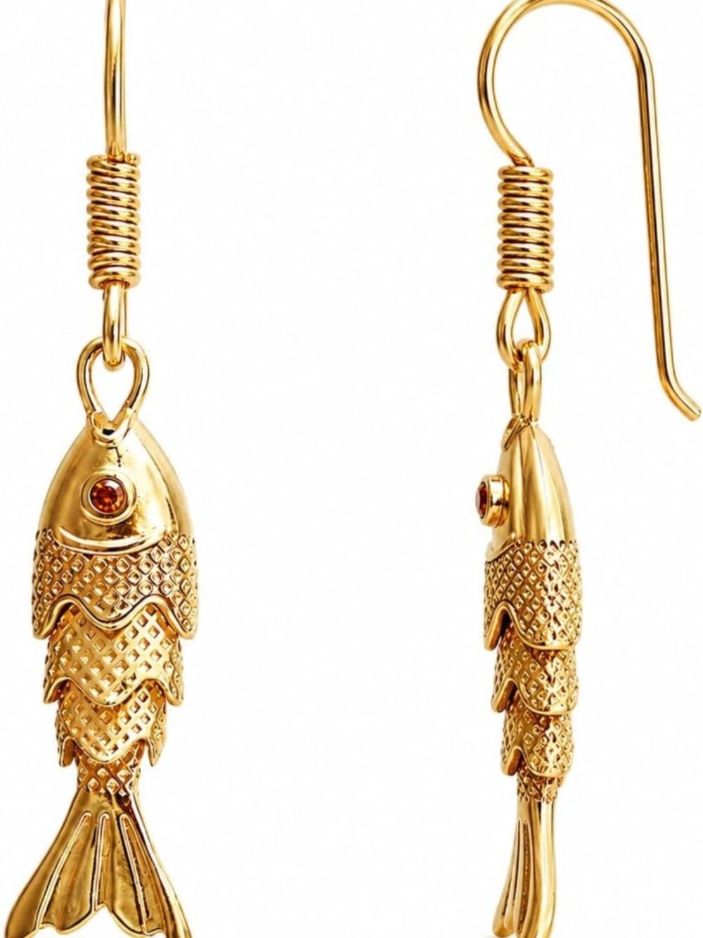 Stylish Gold Hoop & Fish Hook Earrings for Women - Trendy Jewelry Accessory